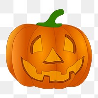 Halloween pumpkin png illustration, transparent background. Free public domain CC0 image.