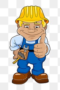 Handy man png illustration, transparent background. Free public domain CC0 image.