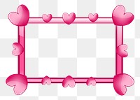 Heart frame png illustration, transparent background. Free public domain CC0 image.