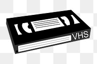 VHS video tape png illustration, transparent background. Free public domain CC0 image.