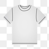 White T-shirt png illustration, transparent background. Free public domain CC0 image.