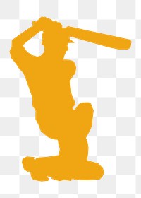 Baseball player Silhouette png illustration, transparent background. Free public domain CC0 image.