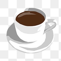A cup of coffee png illustration, transparent background. Free public domain CC0 image.