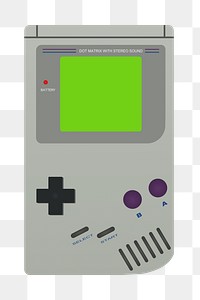 Handheld game console png illustration, transparent background. Free public domain CC0 image.