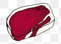 Beefsteak png illustration, transparent background. Free public domain CC0 image.