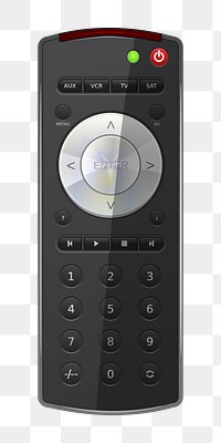 Remote control png illustration, transparent background. Free public domain CC0 image.