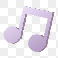 Music note png illustration, transparent background. Free public domain CC0 image.