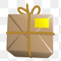 Parcel png illustration, transparent background. Free public domain CC0 image.