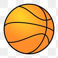 Basketball png illustration, transparent background. Free public domain CC0 image.