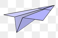 Paper plane png illustration, transparent background. Free public domain CC0 image.