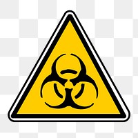 Hazard sign png illustration, transparent background. Free public domain CC0 image.