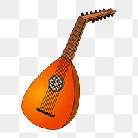 Folk string musical instrument png illustration, transparent background. Free public domain CC0 image.