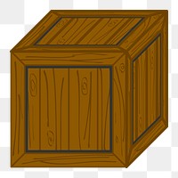 Wooden box png illustration, transparent background. Free public domain CC0 image.