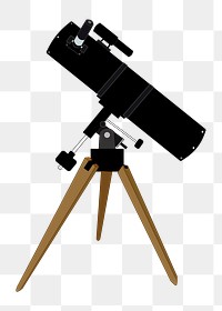 Telescope png illustration, transparent background. Free public domain CC0 image.