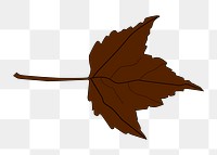 Autumn maple leaf png illustration, transparent background. Free public domain CC0 image.