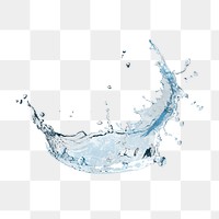 PNG blue splash, collage element, transparent background