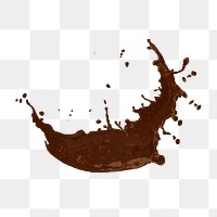 PNG brown splash, collage element, transparent background