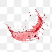 PNG red splash, collage element, transparent background