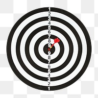 Dartboard png, isolated object, transparent background