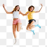 Dorm bestie png bed-jumping, transparent background