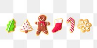 Christmas cookies png, isolated object, transparent background