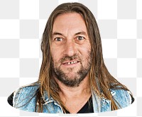 Man png element, transparent background