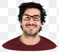 Happy man png element, transparent background