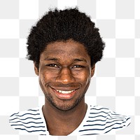 African man png element, transparent background