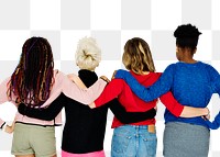 Diverse women png element, transparent background