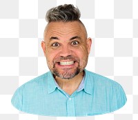 Happy man png element, transparent background