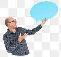 Speech bubble png element, transparent background