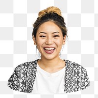 Asian woman png element, transparent background