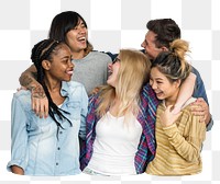 Teenagers png element, transparent background