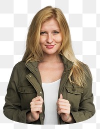 Young woman png element, transparent background