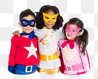 Little superhero png element, transparent background