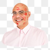 Happy man png element, transparent background