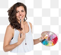 Woman png element, transparent background