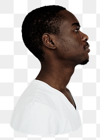 African man png element, transparent background