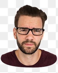 Man png element, transparent background