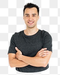 Happy man png element, transparent background