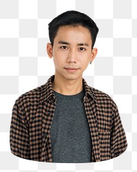 Young man png element, transparent background