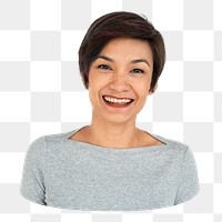 Asian woman png element, transparent background