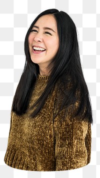 Asian woman png element, transparent background