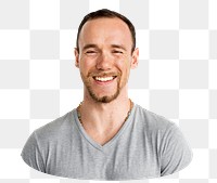 Happy man png element, transparent background