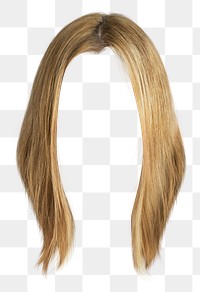 Blonde png layered bob haircut, transparent background
