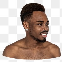 African man png element, transparent background