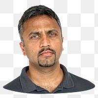 Indian man png element, transparent background