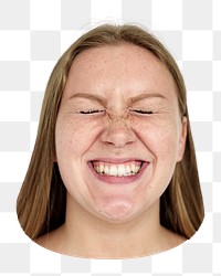 woman smiling png, transparent background