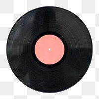 Vinyl record png, isolated object, transparent background