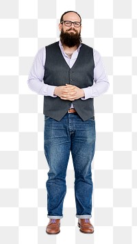 Bearded man png, transparent background